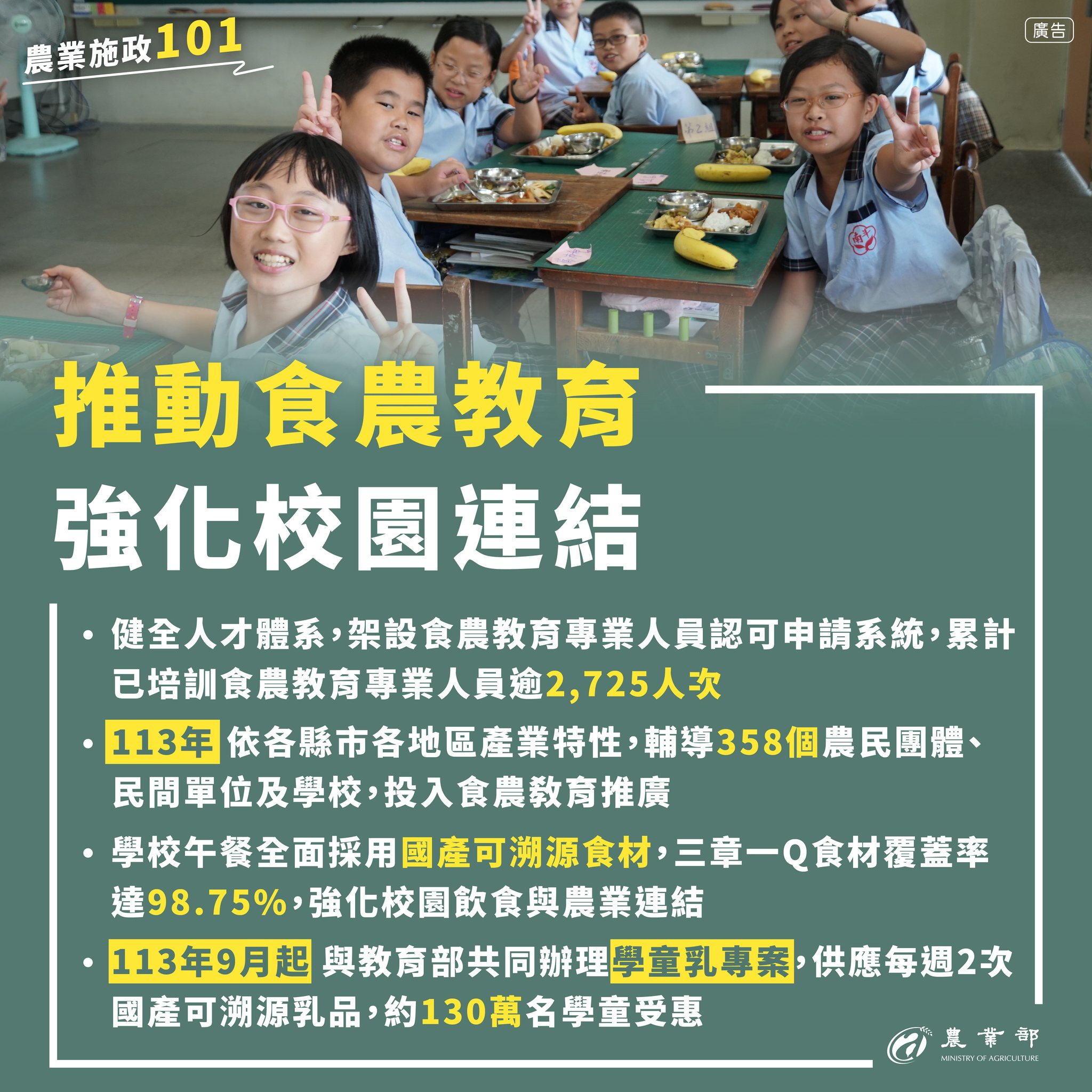 農業施政101 永續安心全力拼