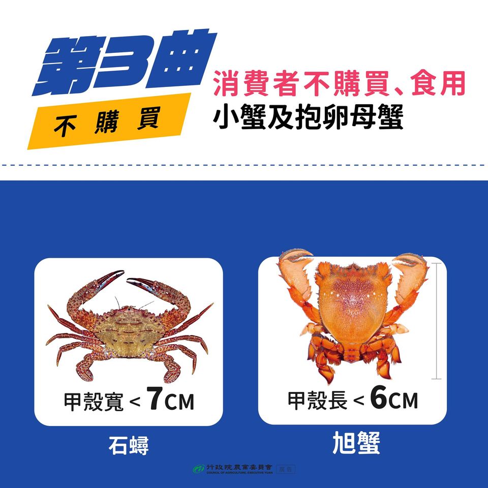 3.消費者不夠買小蟹及抱卵母蟹